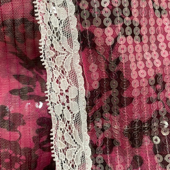 Betsey Johnson pink floral print bolero (sz sm) - Picture 4 of 6